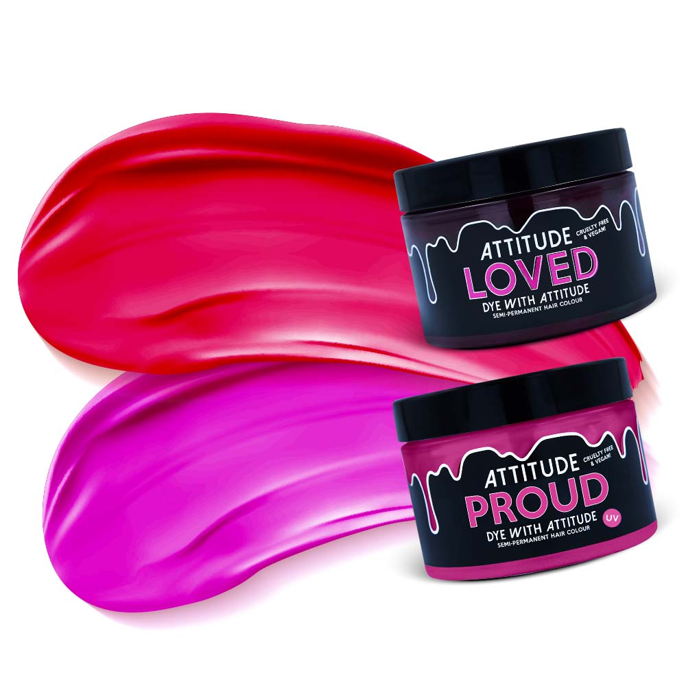 Attitude Hair Dye - PRETTY IN PINK Duo Combinaison de teintures capillaires semi-permanentes - Rose